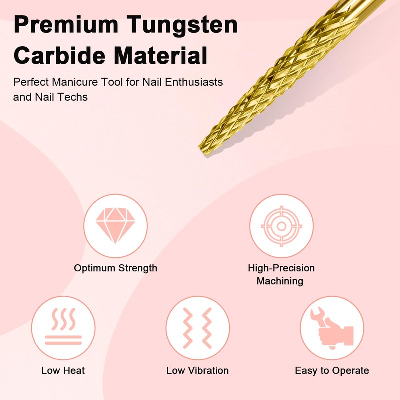 CGBE Nail Cutter Attachments, 3/32 Inch Cutter Bit Needle Shape,