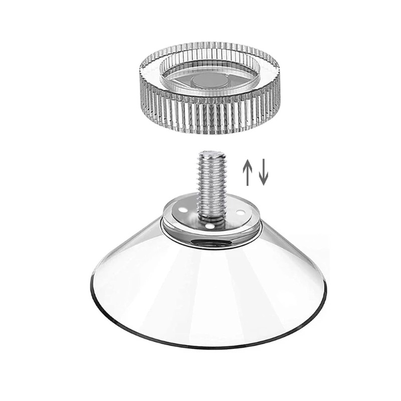 ieron 4 Pcs 53mm Sucker Cups, Large Round Plastic Threads