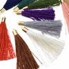 100 Pieces Bulk Bookmark Tassels with Gold Cap,Polyester Tassels for