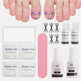 5 Pads Titanium Alloy Ingrown Toenail Treatment, Ingrown Toenail Correctors are Designed to Correct Ingrown Toenails and Restore a Healthy Nail Shape, Ingrown Toenail Removal Kit