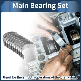 INFINAUTO Nissan Altima 2002-2006 Engine Crankshaft Main Bearing Metal Silver Tone 122076N210 Pack