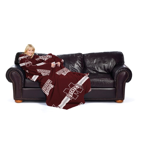 Northwest Mississippi State Bulldogs Blanket/Sleeves Comfy Throw