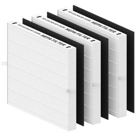 3 Pack AP-1512HH Replacement Filter Set for Coway Airmega AP-1512HH and and Airmega 200M air Purifier, Compared to Part #3304899, 3 True HEPA + 3 Carbon Filters