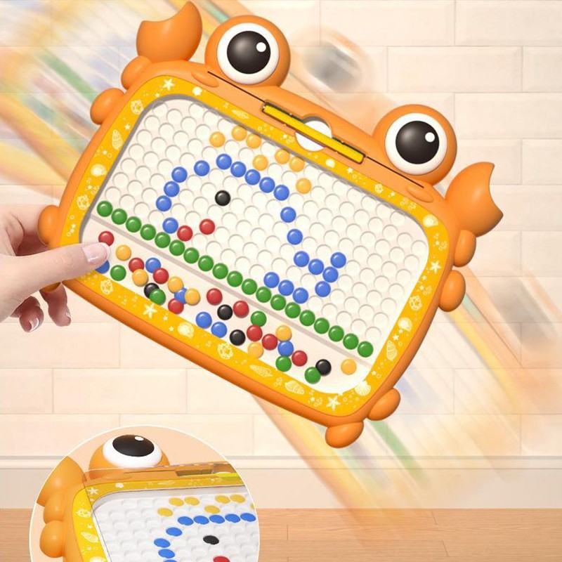 Magnetic Dot Drawing Board Cute Crab Shaped Doodle Board Educational