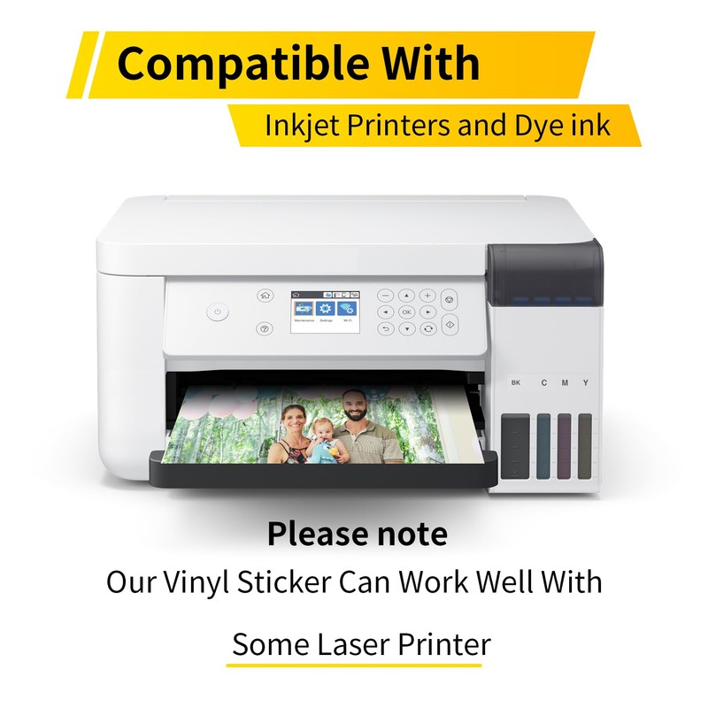 11x17 inch Transparent Printable Vinyl Sticker Paper for Inkjet Printer,