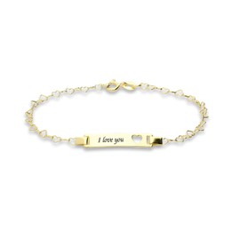 Women's Bracelet Women's Jewellery 925 silver gold-plated with sayings engraving Bracelets for women, girlfriend, daughter, as a gift, lucky charm or as a bracelet. The bracelet is adjustable., Gold-Plated Silver, I Love You