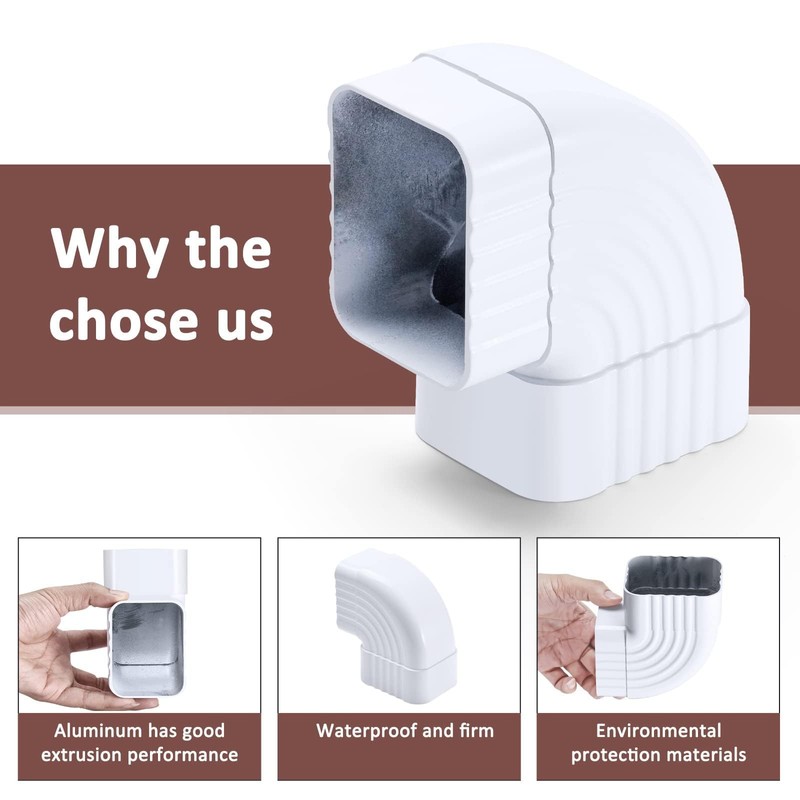 VYH Gutter Elbows 3x4 90 Degree Roofing Gutter Downspout Elbows