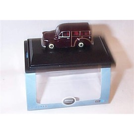 oxford maroon morris traveller 1967 car 1.76 railway scale diecast model