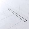 Hydroware Linear Shower Drain with Tile Insert Grate, Stainless Steel