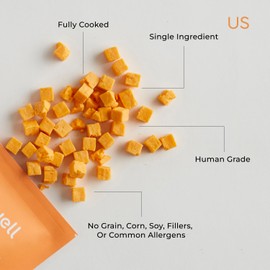 WagWell Freeze Dried Cheese Dog Treats - Grain-Free, High-Protein Pasteurized Dog Treats Made in The USA - Human-Grade, Minimally Processed & Preservatives Free
