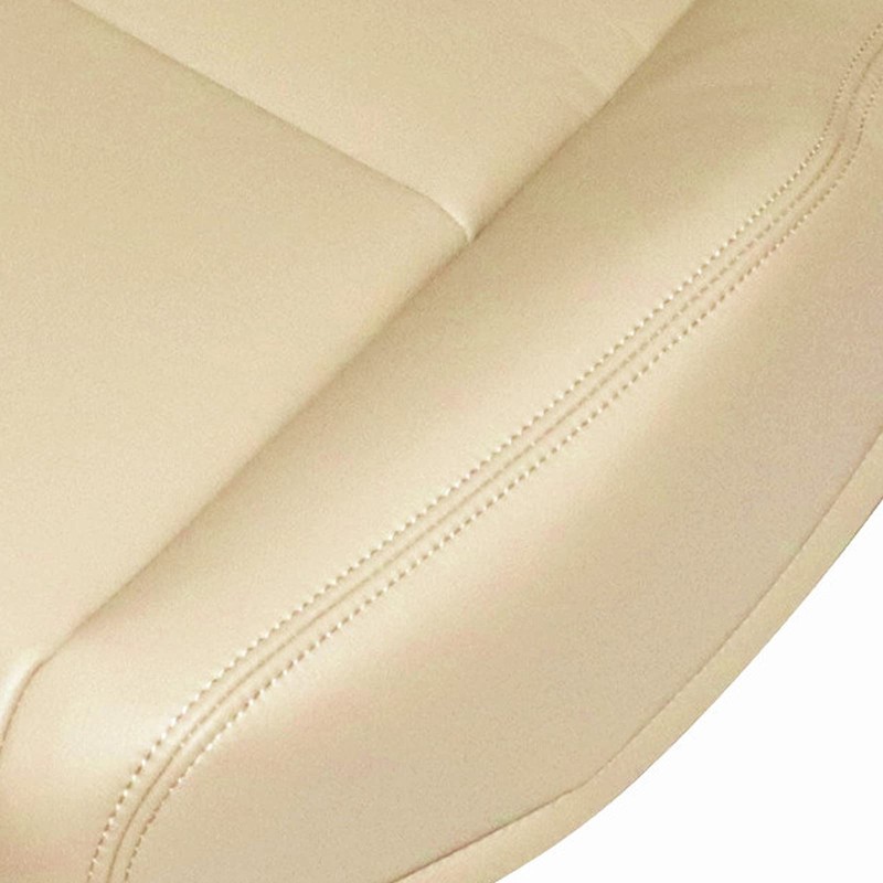 Priprilod Tan Leather Driver Side Bottom Replacement Seat Cover Compatible