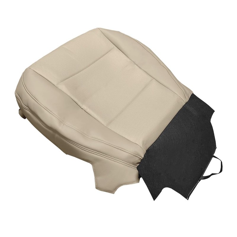 UINIEBOOM Driver Bottom Perforated Leather Seat Cover, Replacement Tan Driver