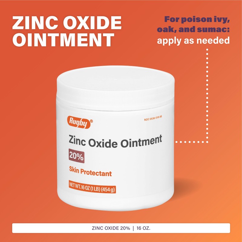 Rugby Zinc Oxide Ointment Skin Protectant - 20% - 16