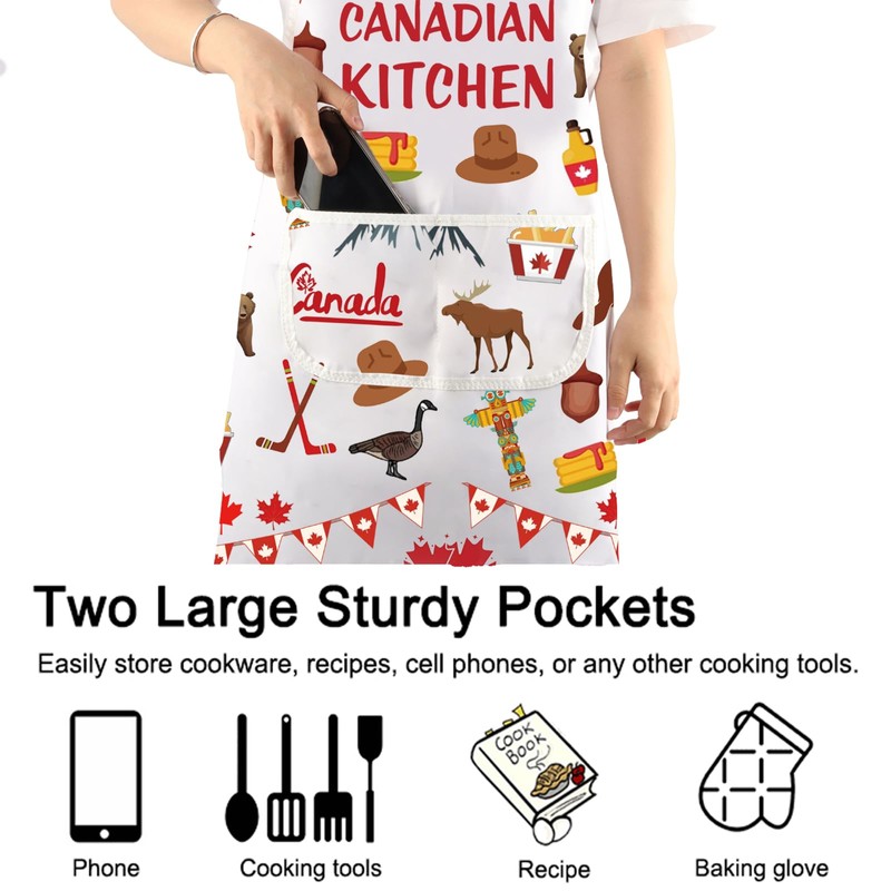 LEVLO Canadian Kitchen Apron Canada Cooking Apron Canada Souvenir Canada