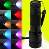 Asixxsix Multicolor LED Flashlight, 10 Colors RGB Flashlight IPX4 Waterproof