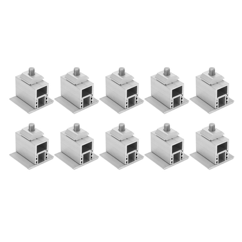 10Pcs Adjustable PV Solar Panel Middle Clamp Aluminum Alloy Photovoltaic