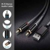 USB to 2-Male RCA Audio Aux Cable for PC Stereo