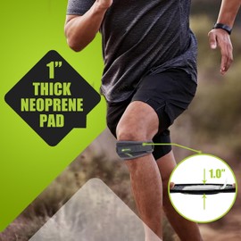 SENTEQ Knee Brace - Adjustable Patella Knee Brace Strap for Running, Jogging, Basketball, Gym, and More, Provides Stability, Protection, Great Gear for Athletes, Kids, Men and Women - Grey