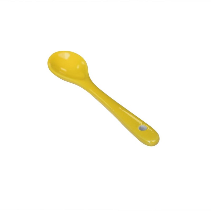 Albedel Yellow 6 pcs Porcelain Egg Spoons Ceramic Spoons 4.7