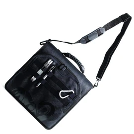 Gearilla Large 3 Ring Binder with Zipper - 3 inch Blacked Out, O-Ring Binder with Tablet Laptop Sleeve - Fits 13 inch Devices - Tactical Carry Handle, Shoulder Strap, for School, Office, and Job Sites