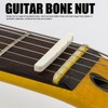 10Pcs Guitar Slotted Bone Nut Flat Bottom 6 String Electric