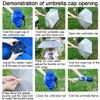 NEW-Vi Fishing Umbrella Hat Folding Sun Rain Cap Adjustable Multifunction