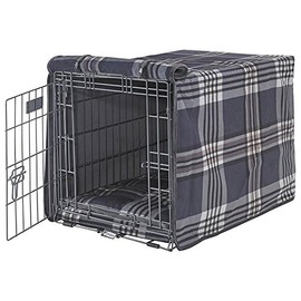 Bowsers Luxury Crate Cover, Medium, Greystone Tartan