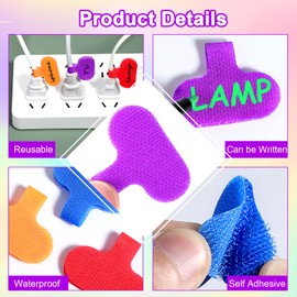 30PCS Multi-Color Electronic Cable Identification Tags for Electronics, Write On Cord Labels for Computers Cable Management, Multi-Color Cables Labels, Writable Wire Tags for Electronics (6 Colors)