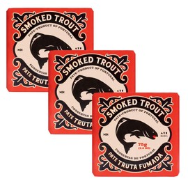 Portuguese Smoked Trout Pate | B Vitamins, Omega-3 | Tinned Seafood by Ati Manel | 3 x 75g Cans
