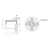 LMEF16UU Linear Bearing with Round Flange 16 mm