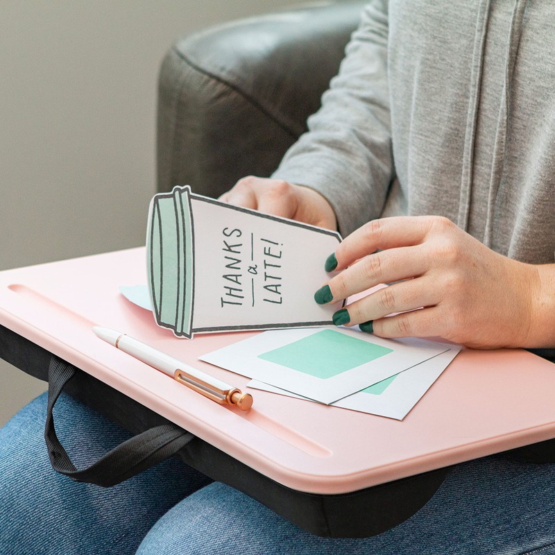LapGear Compact Lap Desk - Rose Quartz - Fits Up