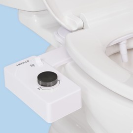 TUSHY Classic 3.0 Bidet Toilet Seat Attachment - A Non-Electric Self Cleaning Water Sprayer with Adjustable Water Pressure Nozzle, Angle Control & Easy Home Installation (White/Gunmetal)