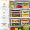 5-Piece Produce Storage Containers for Fridge – Stackable Food Keepers