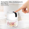 Rosenstein & Söhne Mini Mixer USB: Compact Cordless Chopper &