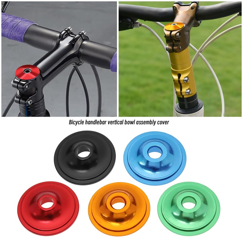 EMSea 5Pcs Bicycle Headset Top Cap Replacement Aluminium Alloy Cycling