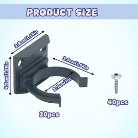 KSVFTB Kitchen Plinth Clips, Kickboard Clips for Secure Installation, 20 Pack Kitchen Kickboard Clips with 40 Screws, Durable Kick Board Clips for Secure Kickboard Installation