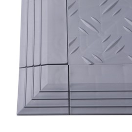 ISL Garage Tile Corner Parts, For Solid Types, Silver, Set of 4, Commercial Use, High Load Capacity Model