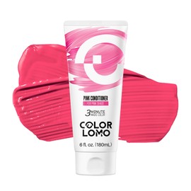 COLORLOMO Semi Permanent Hair Color - 6 oz Color Depositing Conditioner with Shea Butter & Almond Oil- Color Conditioner Depositing Hair Mask - Vegan, Paraben, Ammonia & Sulfate Free (Pink)