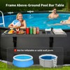 CLICLIET Pool Bar for Above Ground Pool, Pool Side Table