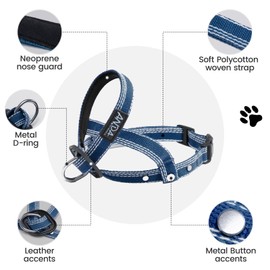 ANDA Gentle Leader Ultra-Light No-Pull Dog Headcollar: Adjustable, Breathable Comfort, Prevents Explosive Rushes, Ideal for Daily Use (Blue, Size 2)