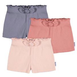 Gerber Baby Girls' Toddler 3-Pack Pull-On Knit Shorts, Pink