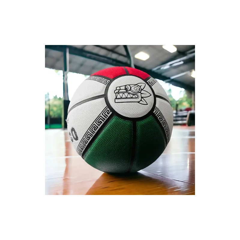 Balón Basquet Piel Sintética Crossover Mexicano Talla 7 Color Tricolor