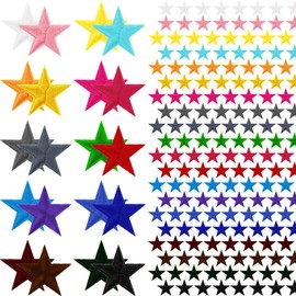 80 Pcs Star Iron on Patches Mini 5 Star Embroidered Patches Star Sew on Patches Decorative Patches Appliques Embellishments for DIY Craft Backpack Bag Hat Jacket Clothing Decoration(Multicolor)