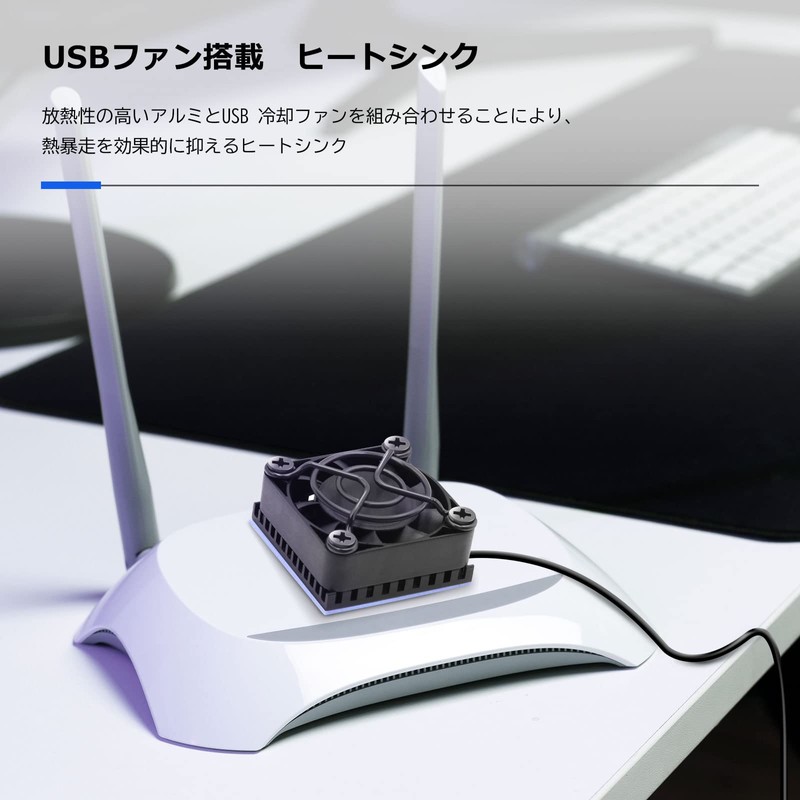 Mauknci Heat Sink 4x4cm Aluminum 4cm with USB Fan