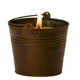 Citronella Bucket Outdoor Candle for Wedding/Dinner, Holiday Event, Home Decoration, Dark Brown 22 oz. 45 to 60 Hours