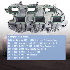 FBXINTUM Upgraded Aluminum Engine Lower Intake Manifold Compatible with 2011-2020 Dodge Chrysler Jeep RAM - Durango Charger Challenger Avenger ProMaster Grand Cherokee 3.0L 3.2L 3.6L V6