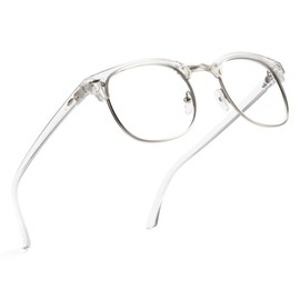 Cyxus Blue Light Filter Glasses Without Prescription Men Women Fashion Computer Protective Glasses Screen Glasses Gaming Glasses 8056, Clear & Gold