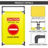 3 Panels Safety Barricade Heavy Duty PVC Frame 5.8FT Foldable