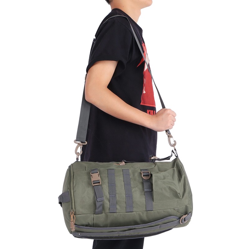 Fishing Tackle Backpack Large Capacity Portable Cylindrical Fishing Rod Bag