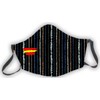Reusable Mask Black Flag Spain Stripes Pattern Elegant Original Men